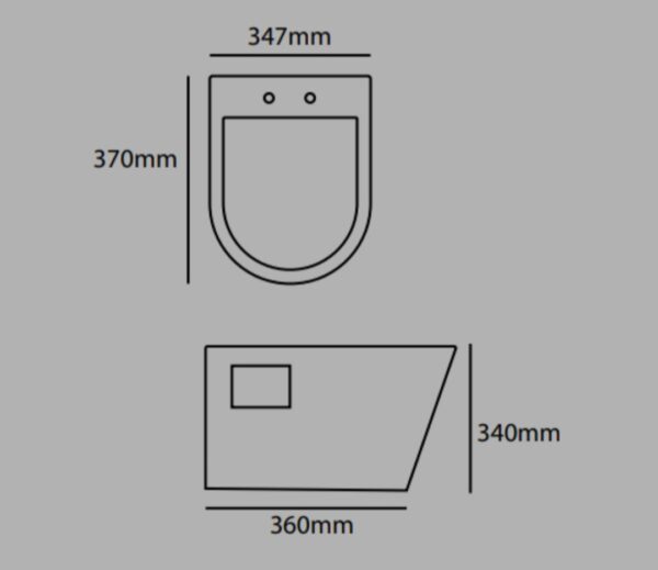 PORTA WALL HANG TOILET 427 - Image 2